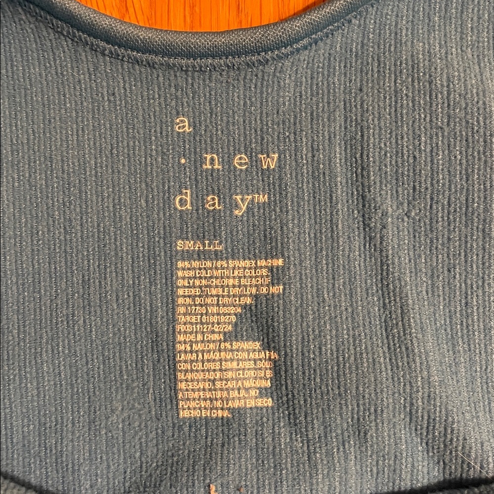 Target Blue Ribbed Tank Top - Picture 5 of 5